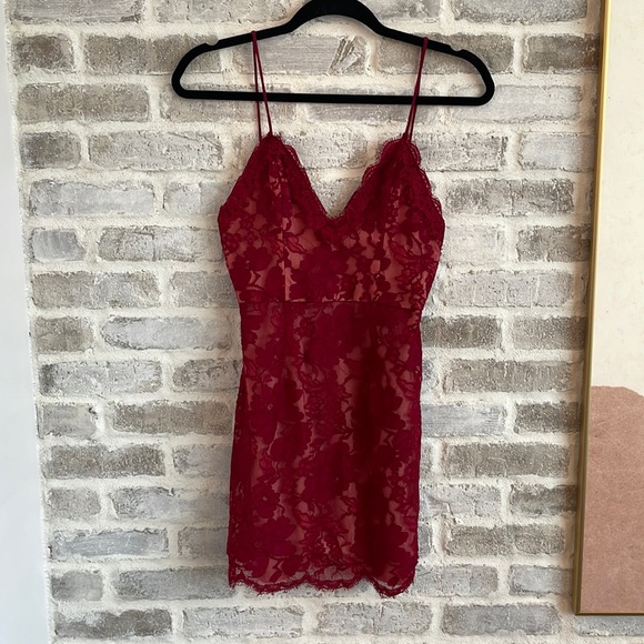 Red Lace NBD mini dress - Picture 1 of 5